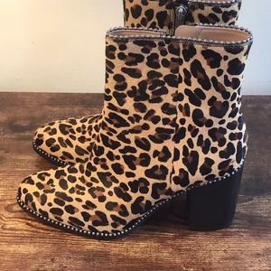 COACH dyed calf fur booties. Worn only once.